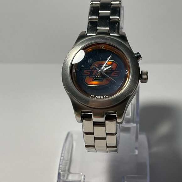 Oklahoma State Cowboys NCAA Stainless-Steel Kaleido Ladies Watch by Fossil NEW